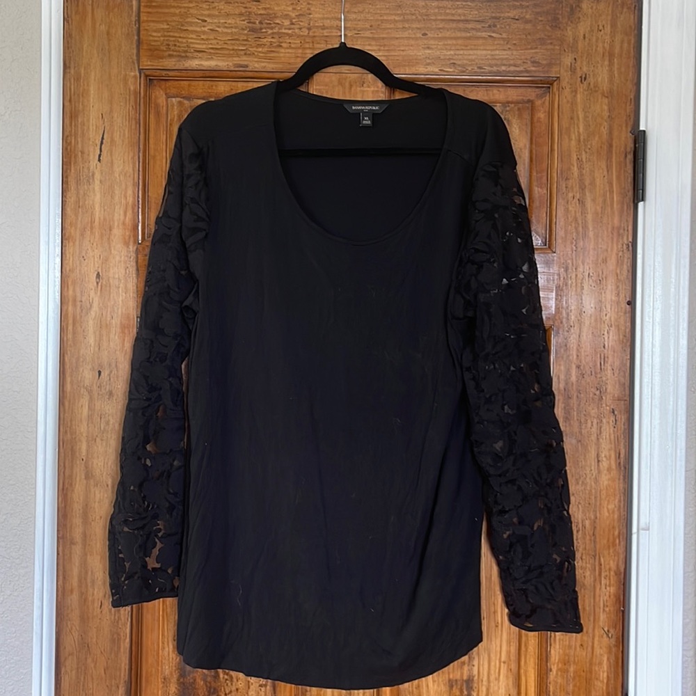 Banana Republic Black Long Sleeve Shirt sz XL